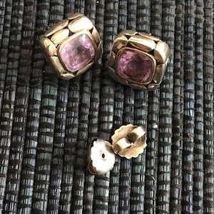 JOHN HARDY BATU KALI SQUARE STUD EARRINGS